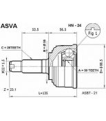 ASVA - HN24 - ШРУС НАРУЖНЫЙ 30x55x26 (HONDA CIVIC CIVIC(USA)(EG8