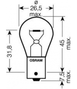 OSRAM 7511 Лампа P21W (21W) BA15s 24V 7511 4050300838090