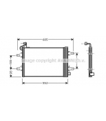 AVA - SA5007 - 94628 РАДИАТОР КОНДИЦИОНЕРА VW POLO H/B 01-05/SKODA /M.A.T