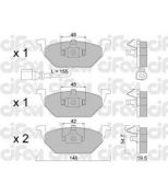 CIFAM - 8222112 - Комплект тормозных колодок, дисковый тормоз