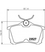 HELLA - 8DB355009511 - Комплект тормозных колодок, дисковый тормоз