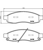 HELLA - 8DB355013671 - КОЛОДКИ ТОРМОЗНЫЕ ДИСКОВЫЕ