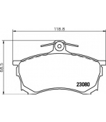 HELLA - 8DB355016671 - колодки тормозные дисковые