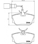 HELLA - 8DB355018571 - Комплект тормозных колодок дисковый тормоз