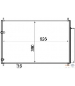 HELLA - 8FC351307581 - Конденсор длина 626 mm (заменен на 8FC351343-424)