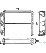 HELLA - 8FH351311611 - Радиатор отопителя MB W124/C124 85-90 238x207