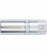 GROSS 13187 Головка торцевая свечная, магнитная, двенадцатигранная, 14 мм, под квадрат 1/2. GROSS