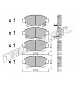 TRUSTING - 8940 - К-т дисков. тормоз. колодок Toyota iQ 2009- F