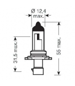 OSRAM 9006XS Лампа накаливания 12V 51W HB4A P22d9006PRC1