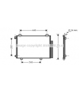 AVA - TO5267 - Радиатор кондиционера: Yaris/99- /1.0/1.3/1.5