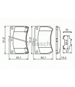 BOSCH - 0986461141 - Тормозные колодки 0986461141