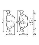 BOSCH - 0986494118 - Комплект тормозных колодок, диско 0986494118