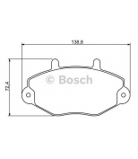 BOSCH - 0986494289 - Колодки тормозные FORD TRANSIT R15" 91-00 передние с индикат.износа