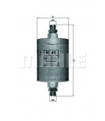 KNECHT/MAHLE - KL40 - фильтр топливный