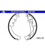 ATE - 03013701082 - Колодки стояночного тормаза
