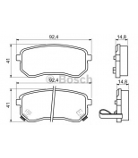 BOSCH - 0986494145 - Комплект тормозных колодок, диско 0986494145