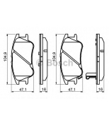 BOSCH - 0986494155 - Тормозные колодки передние 0986494155