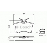 BOSCH - 0986494399 - Комплект колодок дисковых