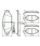 BOSCH - 0986495350 - Колодки тормозные дисковые передние