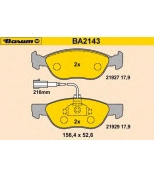 BARUM - BA2143 - Тормозные колодки BARUM