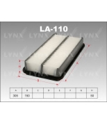 LYNX - LA110 - Фильтр воздушный TOYOTA Ipsum 2.2D 05 /Camry 2.0D-2.2D 90-98/Carina 2.0D-2.2D 92-98/Caldina 2.0D 97-09/Corolla 2.0D 00-02