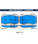 GALFER - B1G10205742 - КОЛОДКИ ТОРМОЗ MER W220 ПЕР