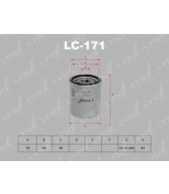 LYNX LC171 Фильтр масляный TOYOTA Camry 2.5  91/3.0 91 /Corolla 1.4D 04 /Land Cruiser 100 4.7 98 /Prado 2.7-4.7 02 /Yaris 1.4D 01 , LEXUS GS300/430 93-05/IS200 99-05/RX300/400h 03