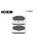 ICER - 140533 - Комплект тормозных колодок, диско