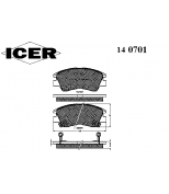 ICER - 140701 - 140701000639001 Тормозные колодки дисковые