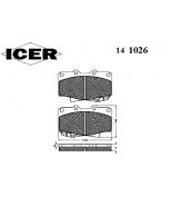 ICER - 141026 - 141026000639001 Тормозные колодки дисковые