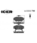 ICER - 141111700 - 141111700639001 Тормозные колодки дисковые