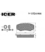 ICER - 141524066 - Комплект тормозных колодок, диско