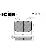 ICER - 180170 - Комплект тормозных колодок, диско
