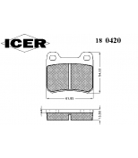 ICER 180420 Комплект тормозных колодок, диско
