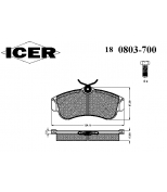 ICER 180803700 Комплект тормозных колодок, диско