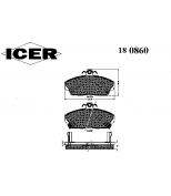ICER - 180860 - Комплект тормозных колодок, дисковый тормоз