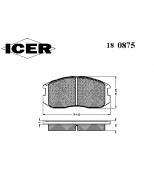 ICER - 180875 - 180875000300001 Тормозные колодки дисковые