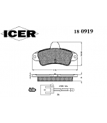 ICER - 180919 - 180919000944001 Тормозные колодки дисковые