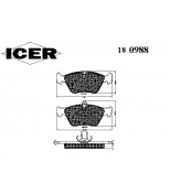 ICER - 180988 - Комплект тормозных колодок, диско