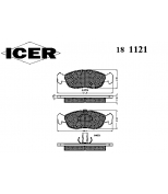 ICER - 181121 - Комплект тормозных колодок, диско
