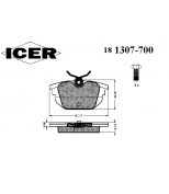 ICER - 181307700 - Комплект тормозных колодок, диско