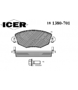ICER - 181380701 - Комплект тормозных колодок, диско