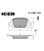 ICER - 181385703 - 181385703944001 Тормозные колодки дисковые