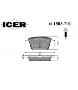 ICER - 181503701 - Комплект тормозных колодок, диско