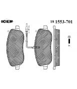 ICER - 181553701 - Комплект тормозных колодок, диско