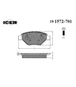 ICER 181572701 Комплект тормозных колодок, диско