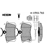ICER 181593703 Комплект тормозных колодок, диско