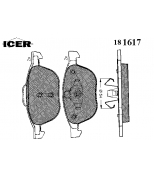 ICER - 181617 - Комплект тормозных колодок, диско