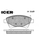 ICER - 181649 - Комплект тормозных колодок, диско