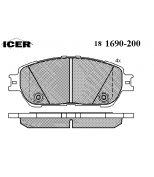ICER 181690200 Комплект тормозных колодок, диско